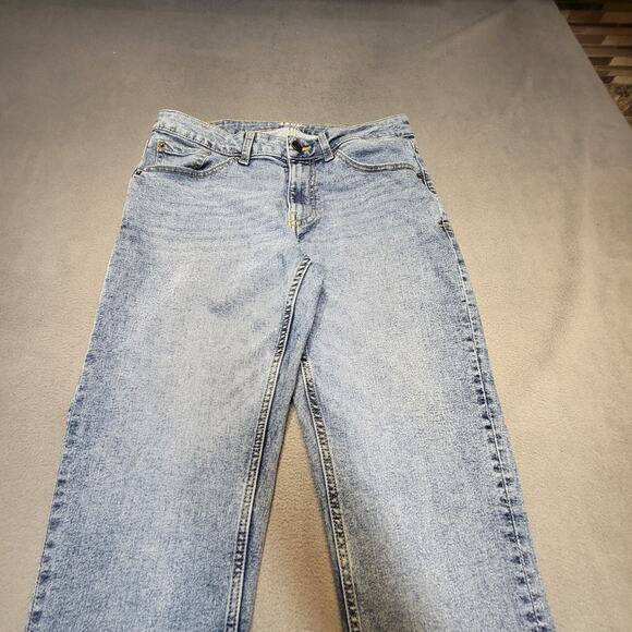 IZOD Saltwater Jeans Mens 32x33 Blue Straight Leg Distressed Stretch Denim - Picture 2 of 10